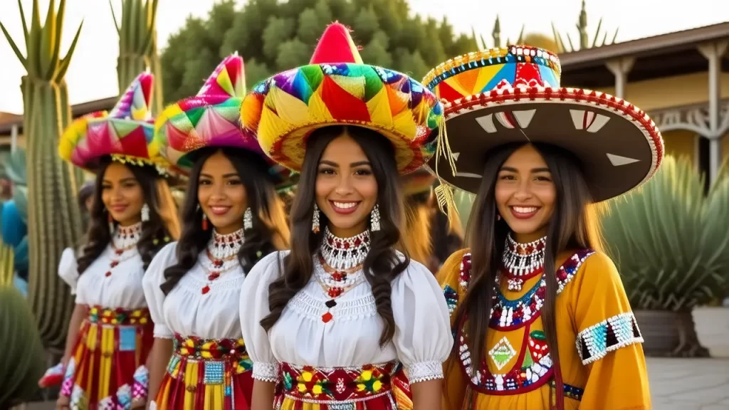 Fiesta colorida y cultural en México