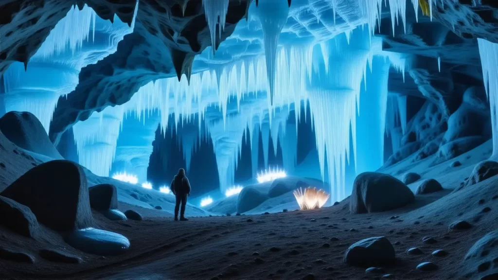 Cueva helada antártica