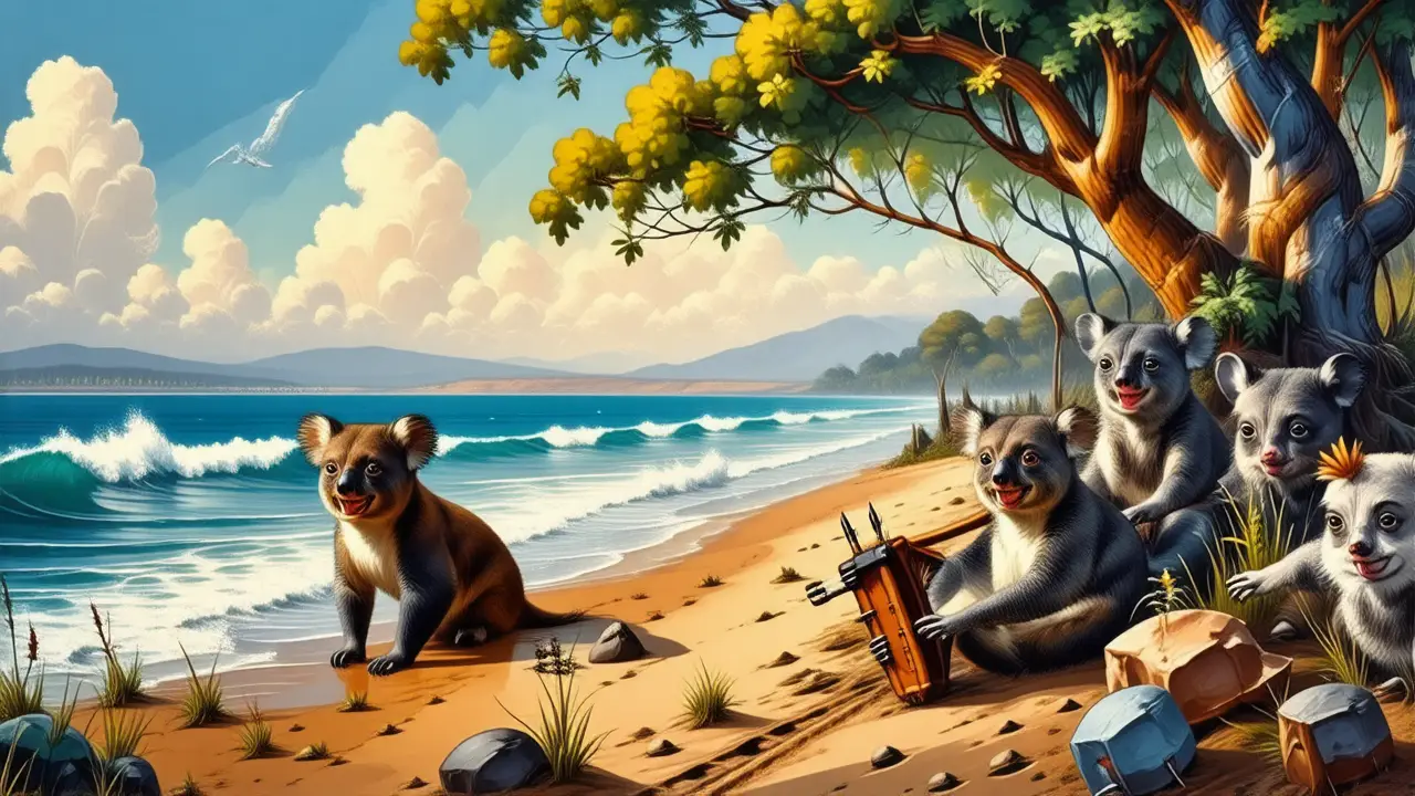 Australia vibrante: arte, surf y alegría