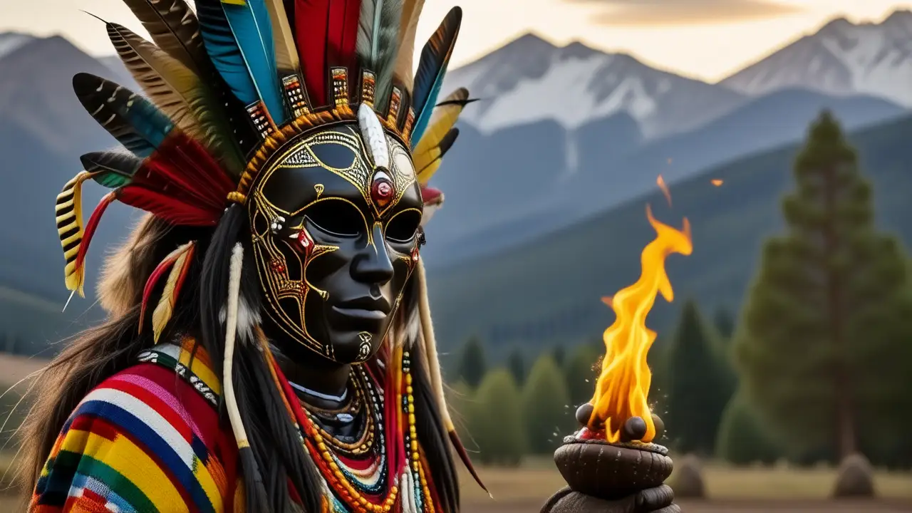 El chamán andino irradia espiritualidad ancestral