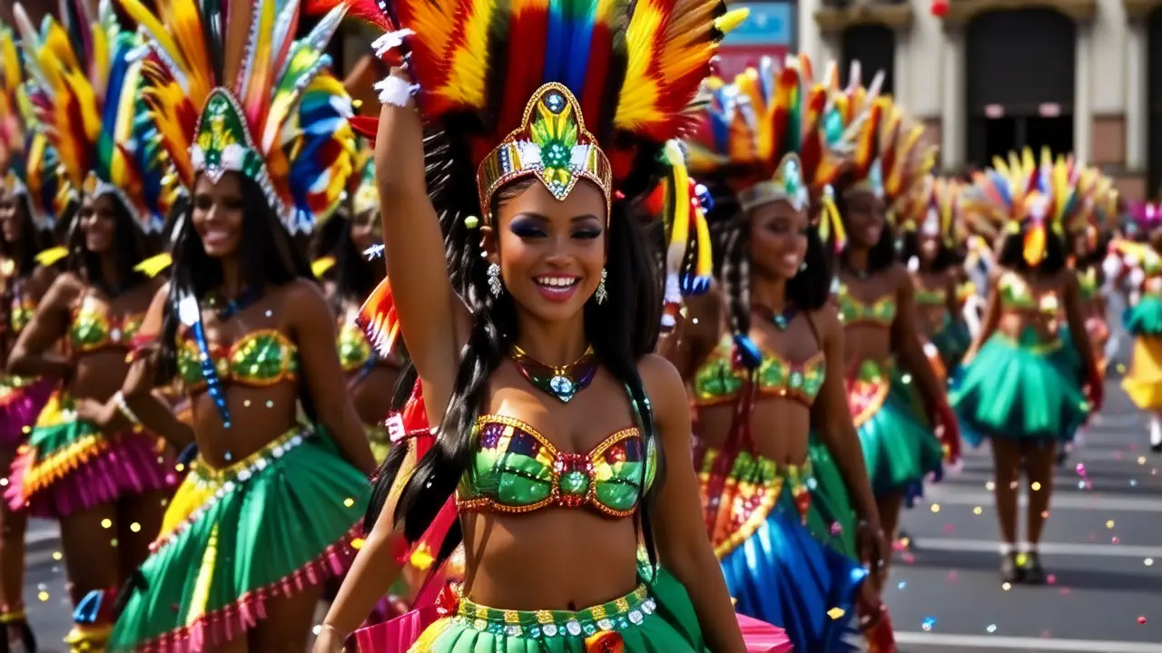 El carnaval brasileño es alegría y color