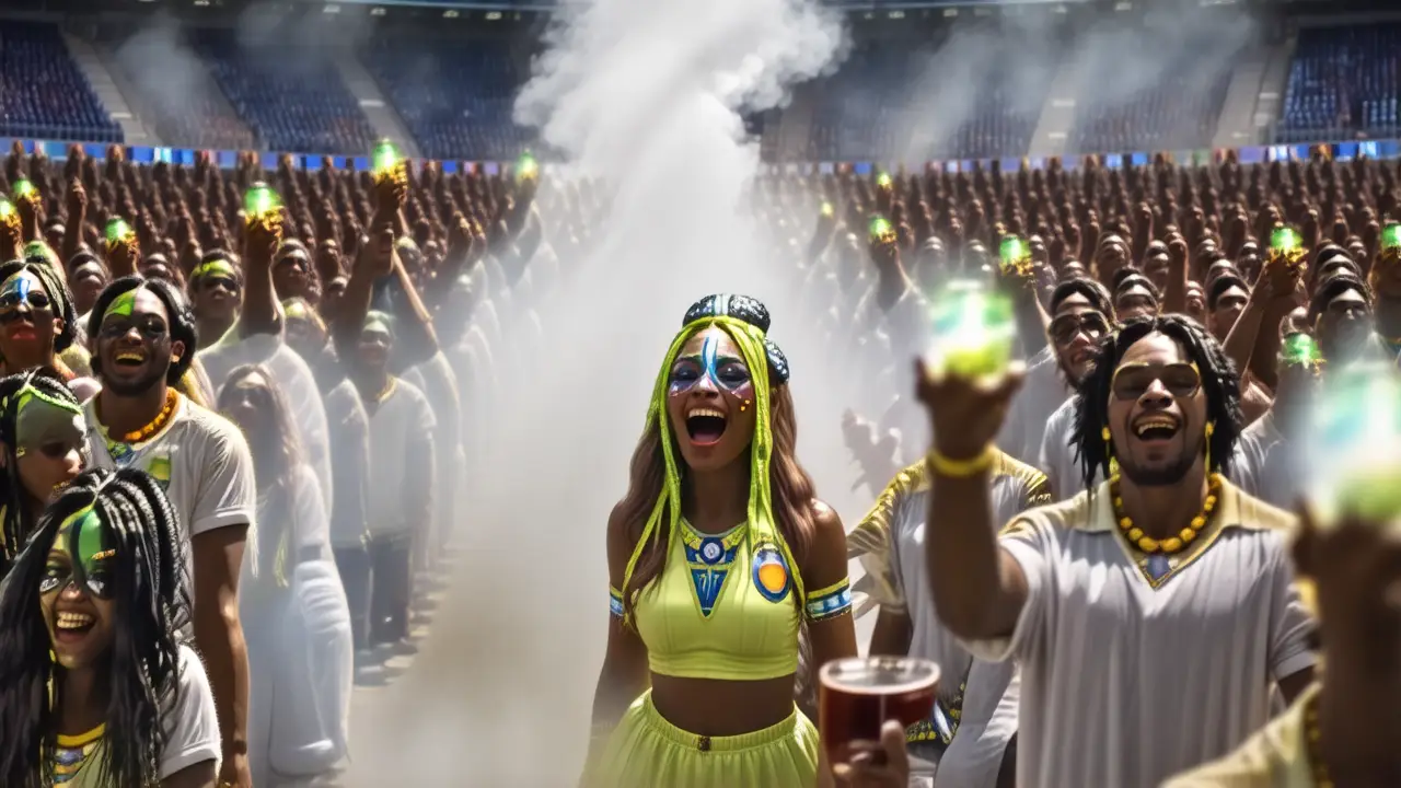 Un estadio brasileño vibrante y apasionante