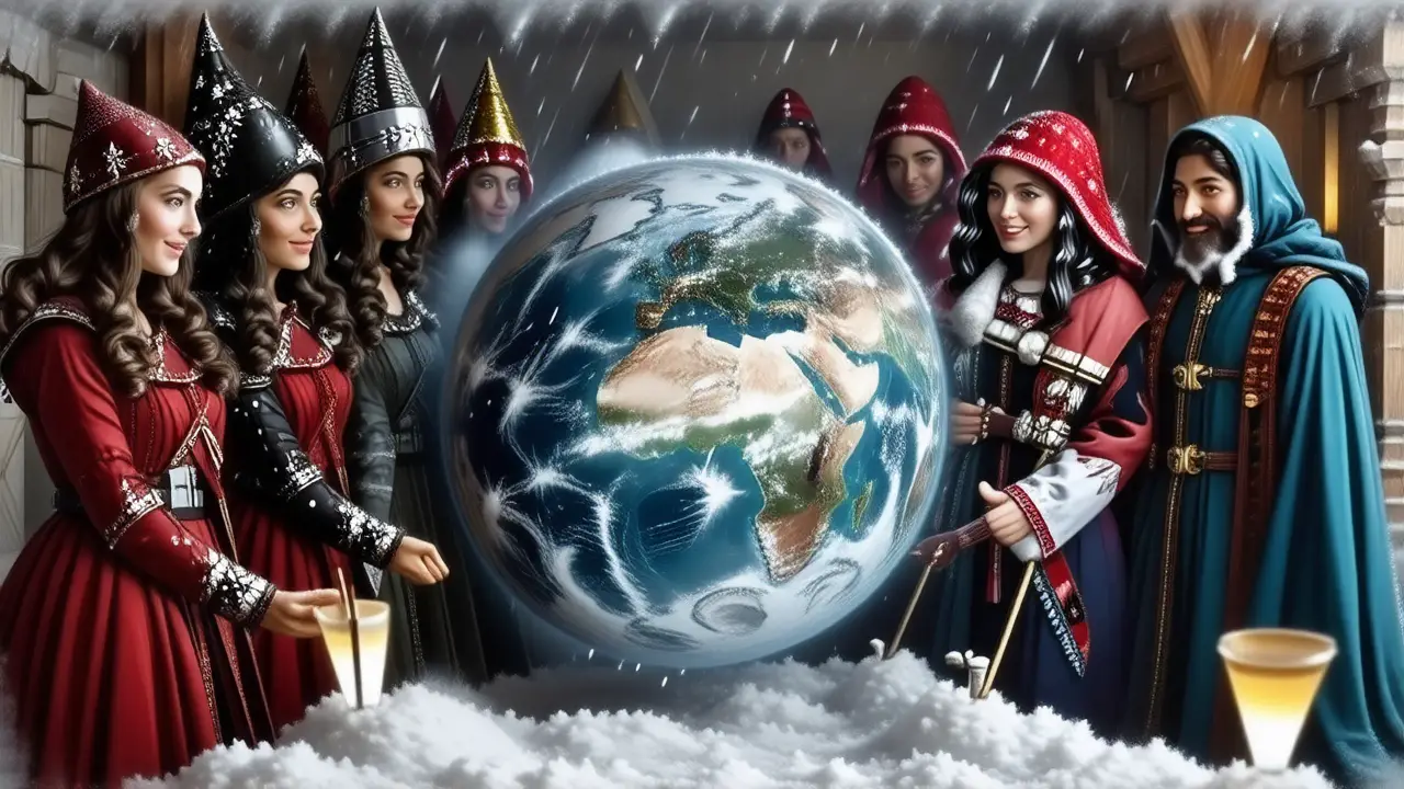 Planetas helados celebran festividades culturales vibrantes