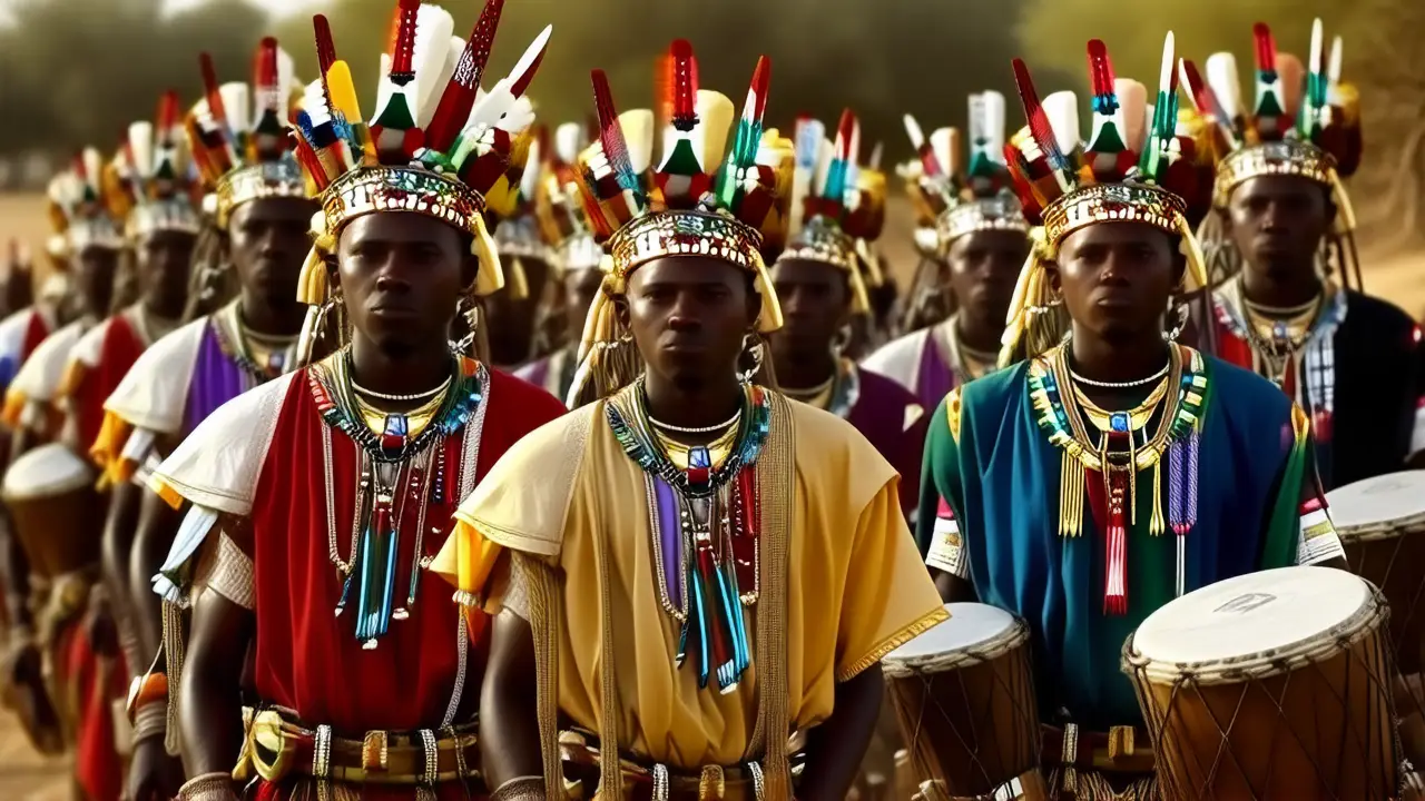 Una boda africana vibrante y ceremonial