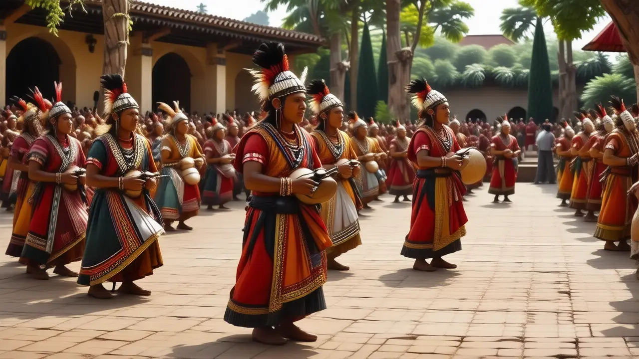Ceremonia ancestral chilena: arte y color
