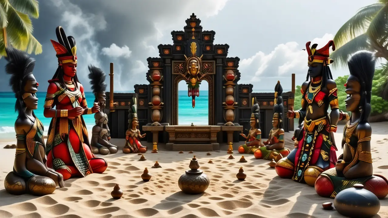 Playa caribeña: ritual, color y sol