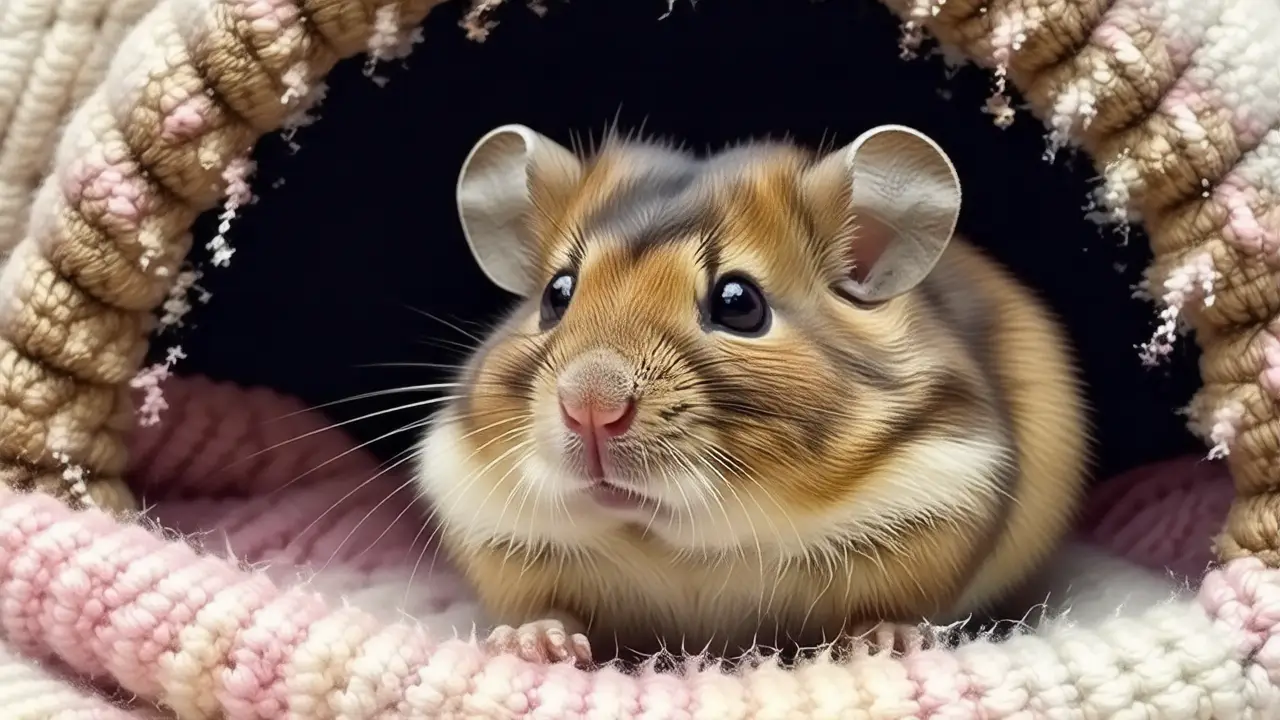 Hámster adorable en un hogar cálido
