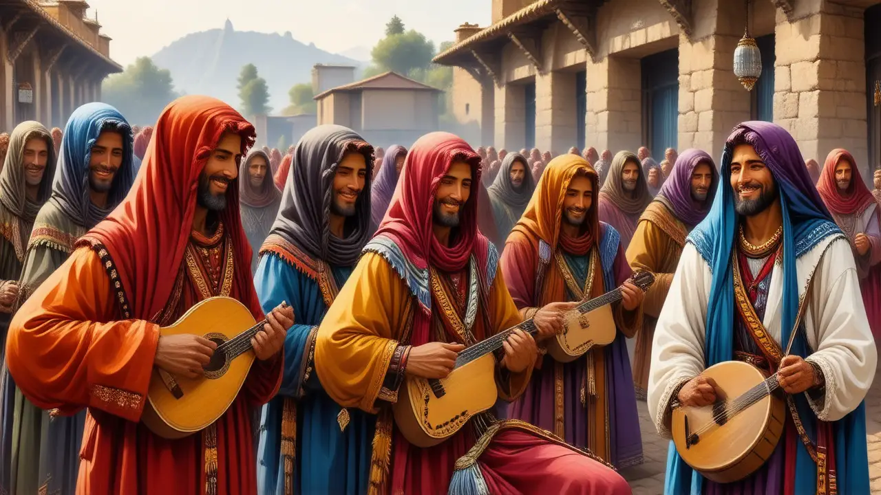 Kurdish tradición vibrante en arte y color