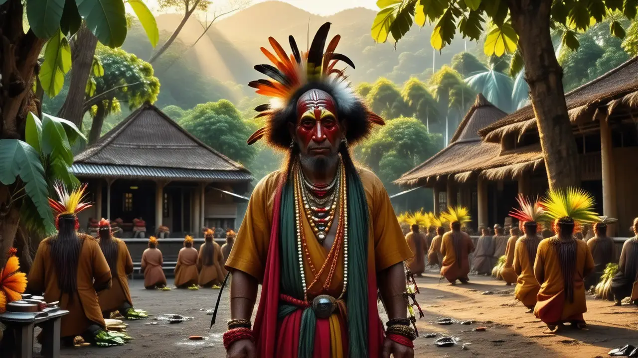 Una aldea nativa florece en selva