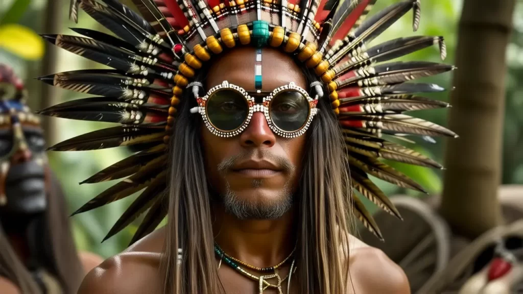 Un hombre indígena transmite esperanza ancestral