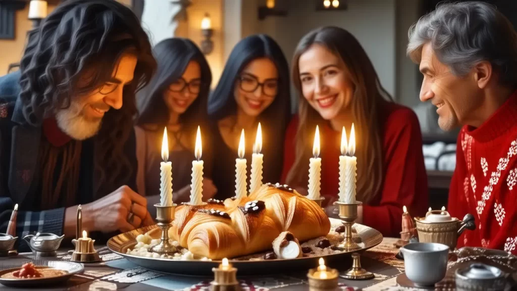 Una familia judía celebra el Seder