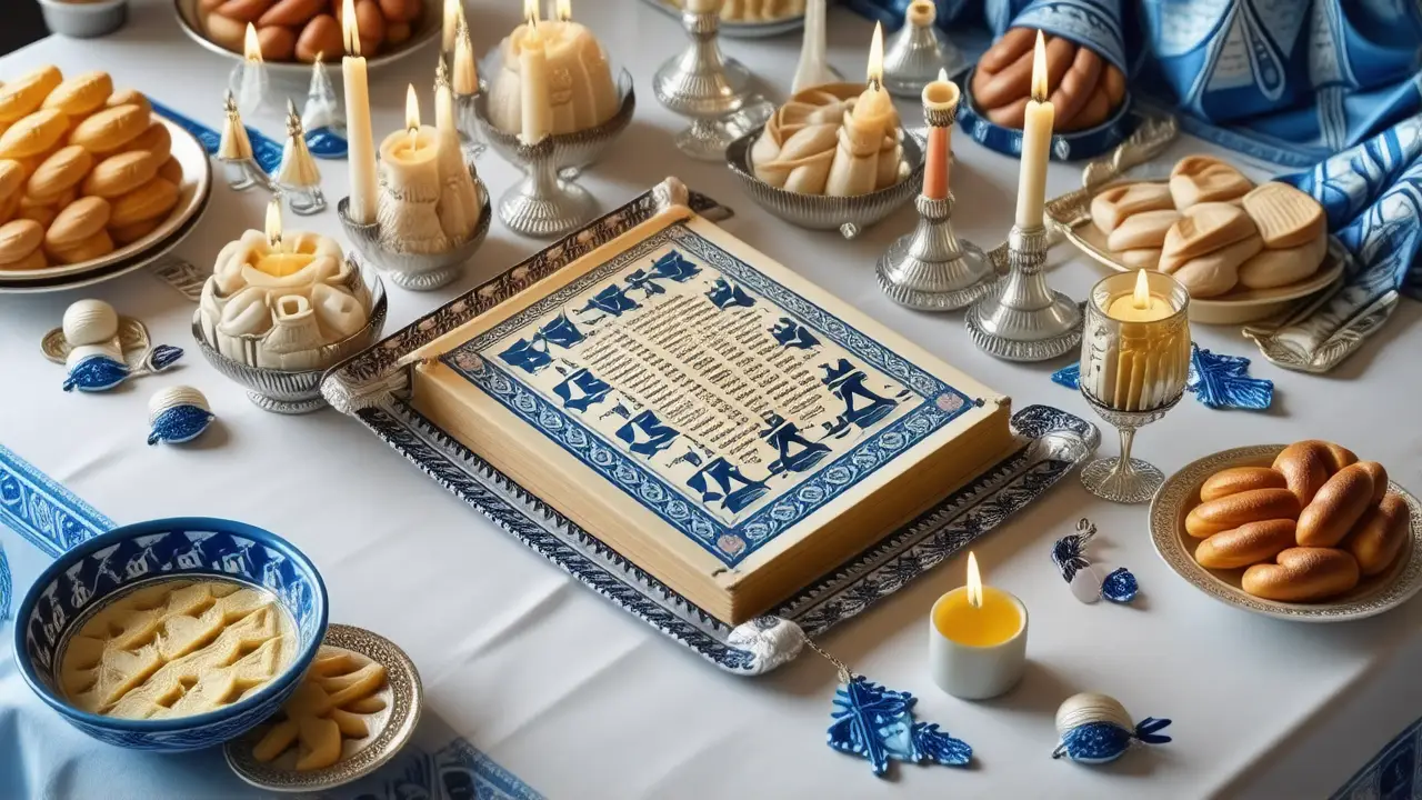 Seder tradicional iluminado con velas y esperanza
