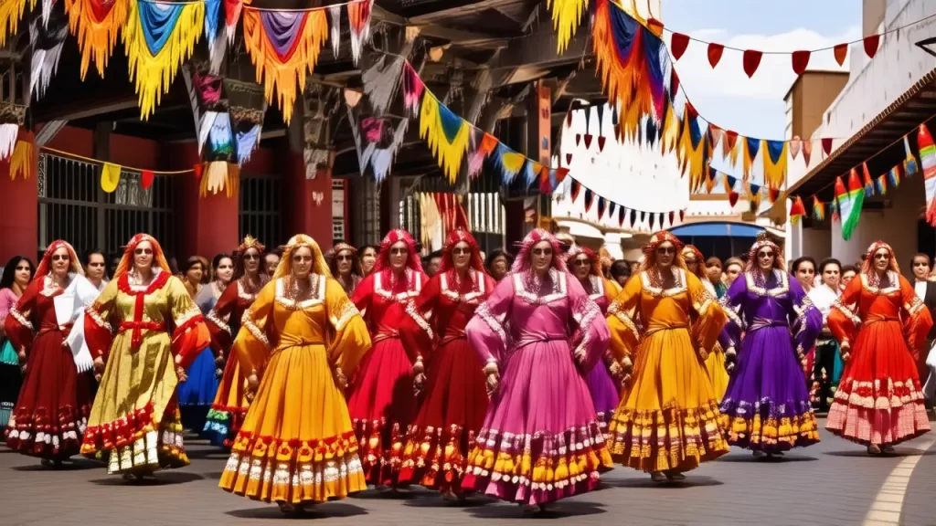 Un pueblo mexicano celebra con colorido
