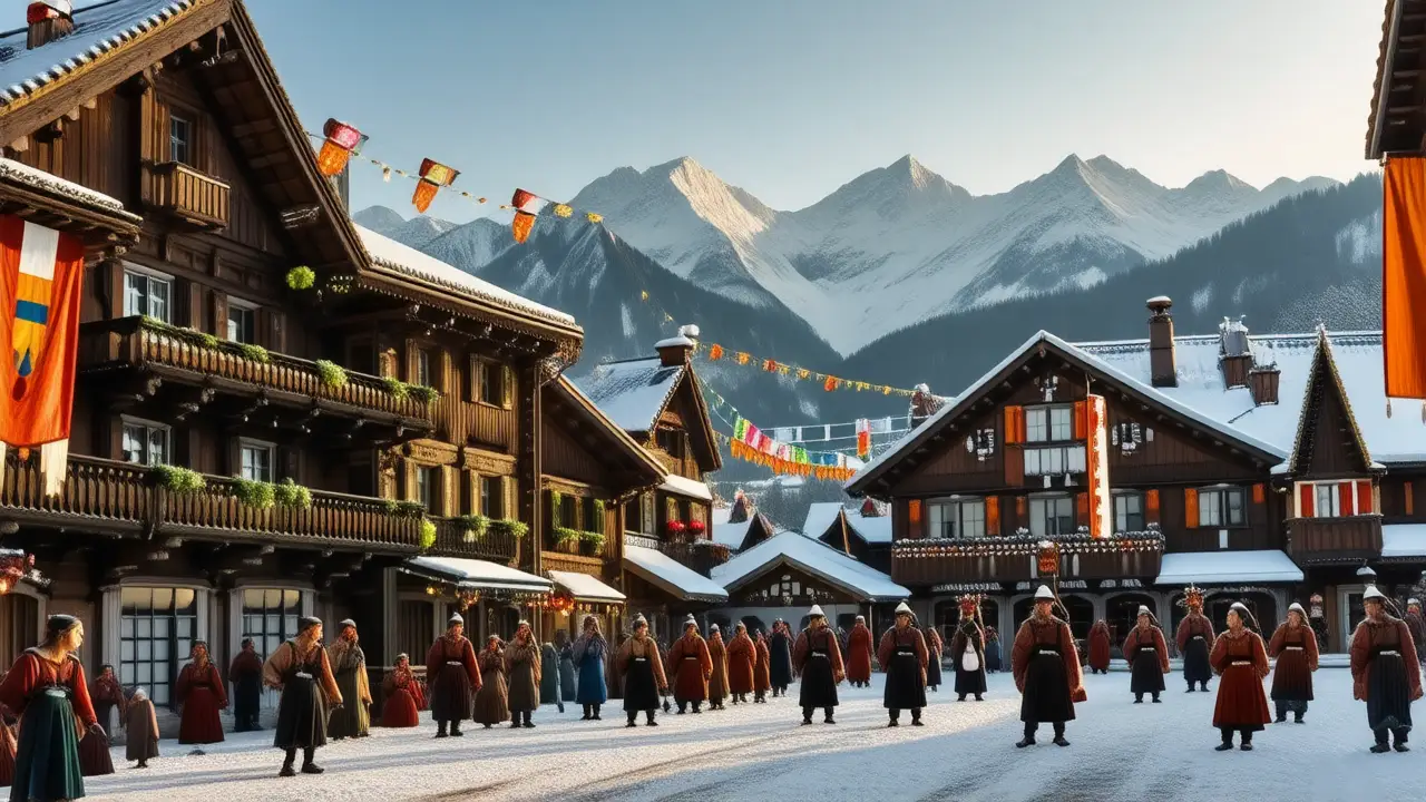 Alpes suizos: encanto invernal vibrante y festivo