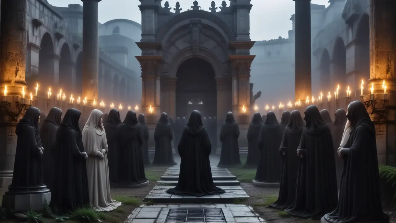 Un tumba sombría y espectralace