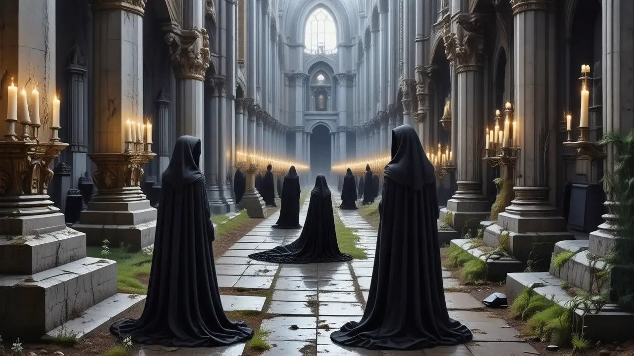 Un cementerio antiguo y sombrío