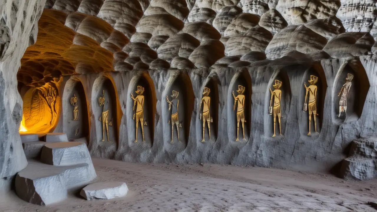 Cueva antigua: arte, misterio y luz